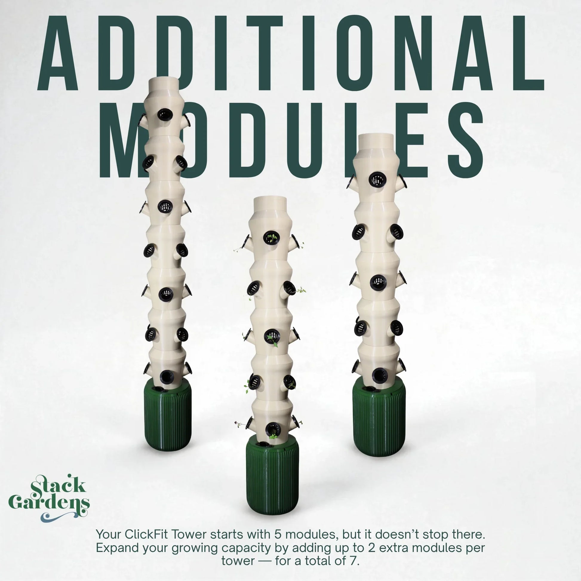ClickFit Outdoor Hydroponic Tower - Stack Gardens